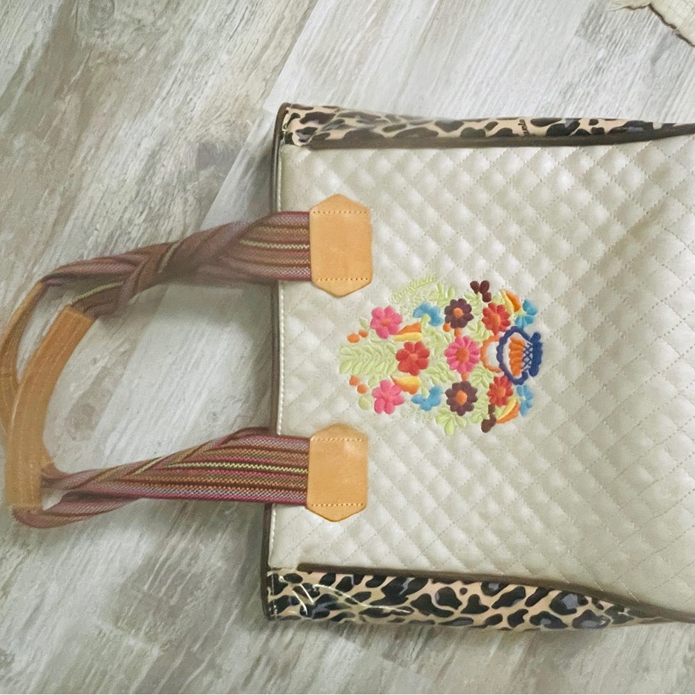 Consuela Cream Floral Shoulder Bag